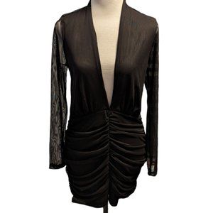 Fashion Nova Sexy Black Romper Size: X  Large